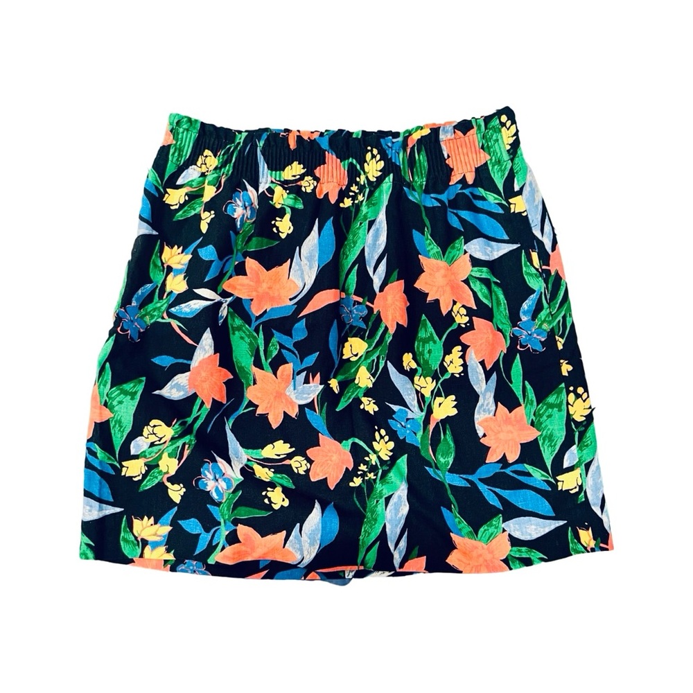 NWT J Crew Paper Bag Waist Linen Cotton Blend Floral City Skirt - Picture 3 of 6